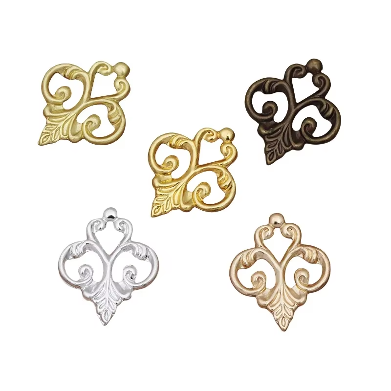 Vintage Collectible Item - BoYuTe 13*15mm Brass European Flower Filigree