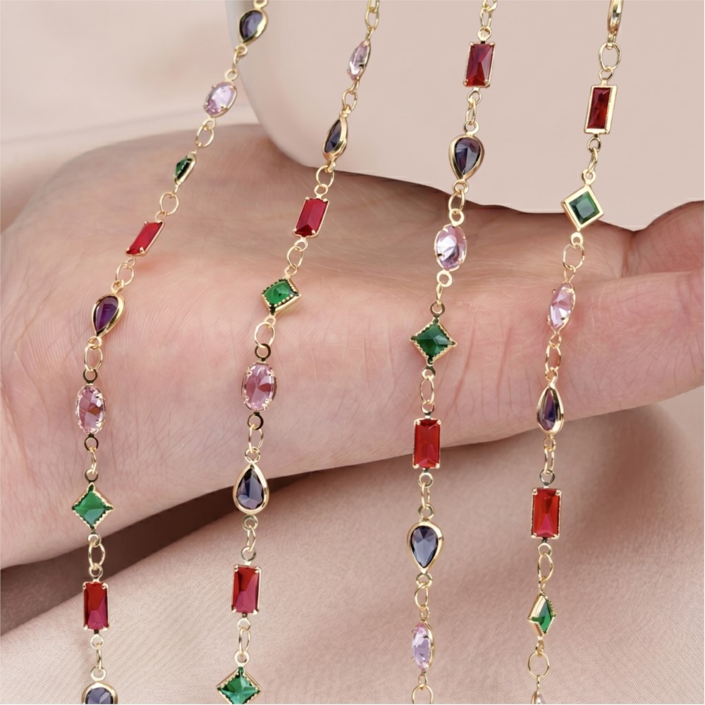 1meter Colorful Crystal Chain  - Vintage Collectible Item 评论和价格