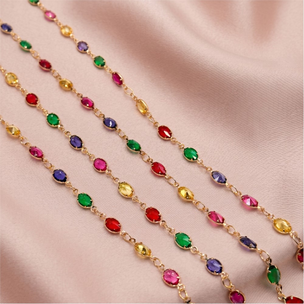 1meter Colorful Crystal Chain  - Vintage Collectible Item 评论和价格