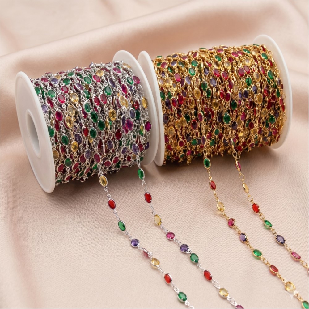 1meter Colorful Crystal Chain  - Vintage Collectible Item 评论和价格