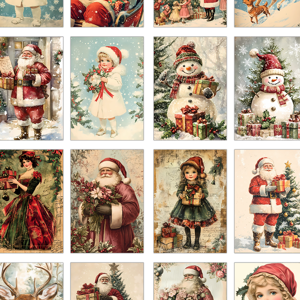 32pcs, vintage Christmas postc - Vintage Collectible Santa 评论和价格
