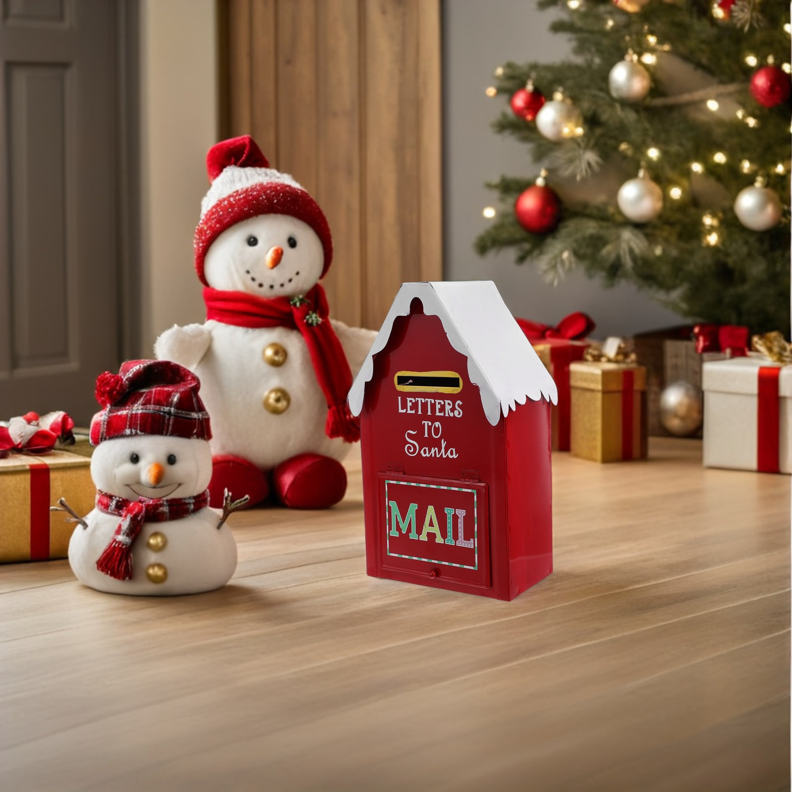 Red Metal Christmas Santa Mail - Vintage Collectible Santa 评论和价格