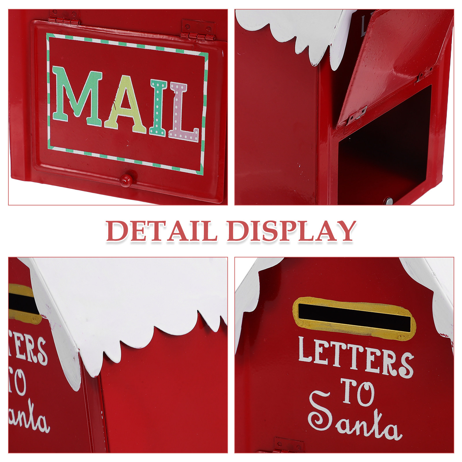 Red Metal Christmas Santa Mail - Vintage Collectible Santa 评论和价格