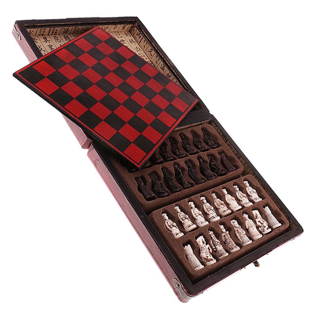 Chinese Chess Set Wooden Minia - Vintage Game Collection 评论和价格