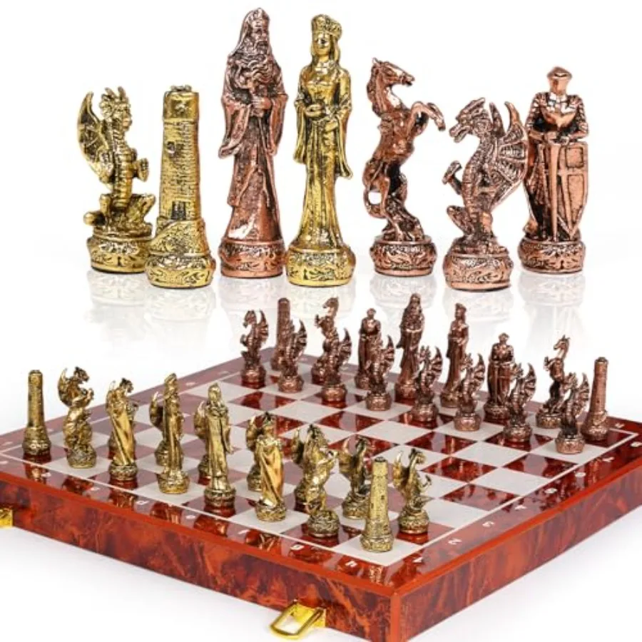 Vintage figurine metal chess s - Vintage Collectible Board Games 评论和价格