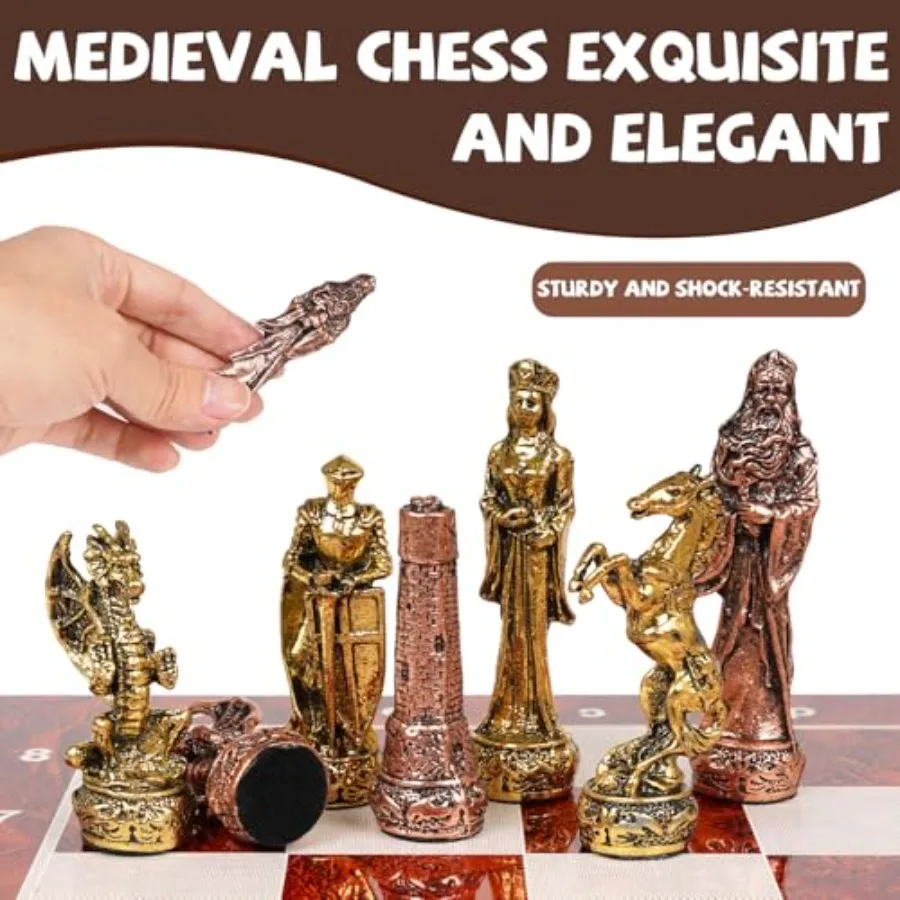 Vintage figurine metal chess s - Vintage Collectible Board Games 评论和价格