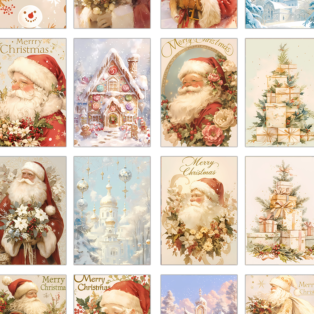 32pcs, vintage Christmas postc - Vintage Collectible Santa 评论和价格