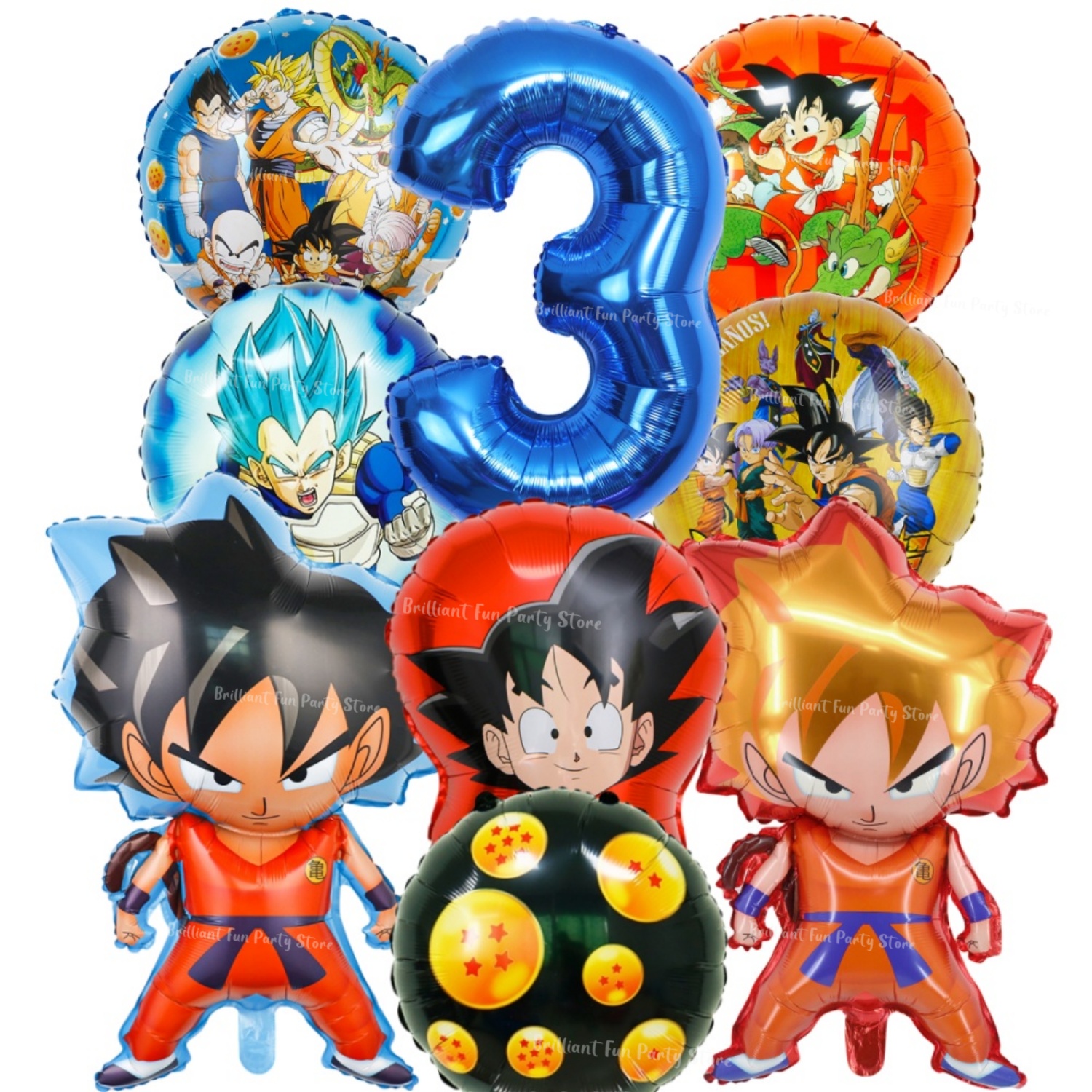 9pcs Dragon Ball Balloons Set  - Vintage Collectible Figurines 评论和价格