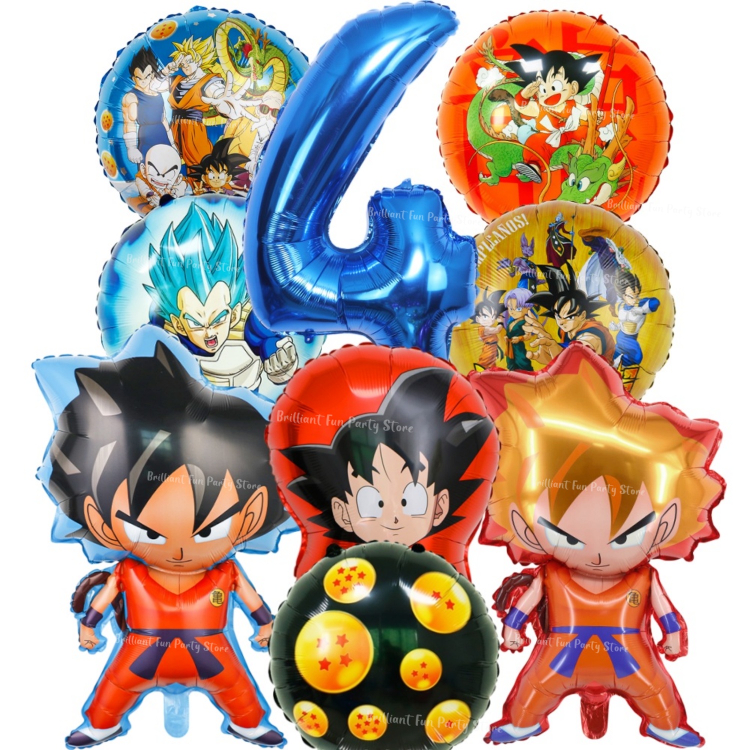9pcs Dragon Ball Balloons Set  - Vintage Collectible Figurines 评论和价格