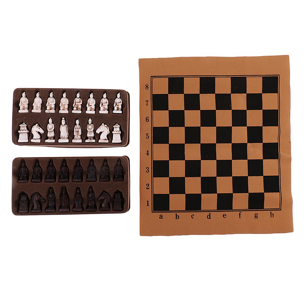 Vintage Chess Game Resin Foldi - Vintage Collectible Board Games 评论和价格
