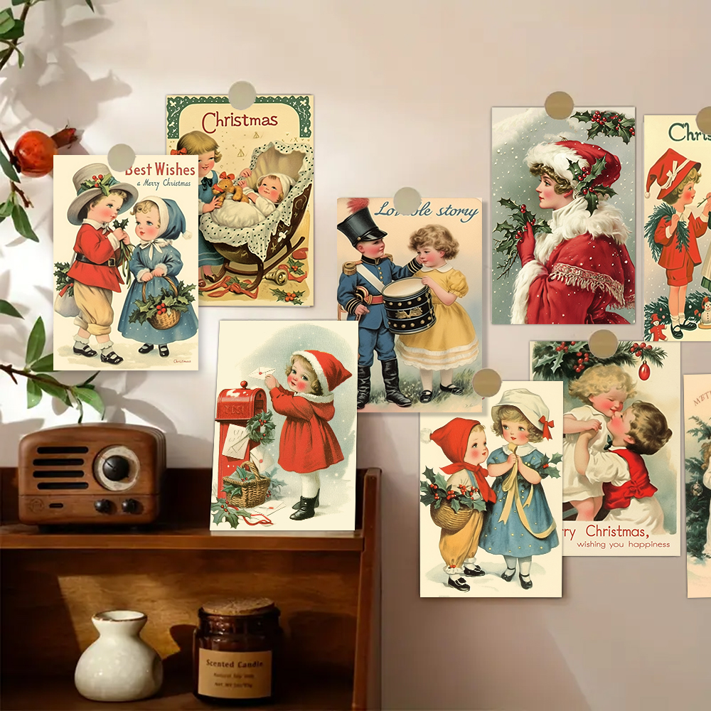 32pcs, vintage Christmas postc - Vintage Collectible Santa 评论和价格